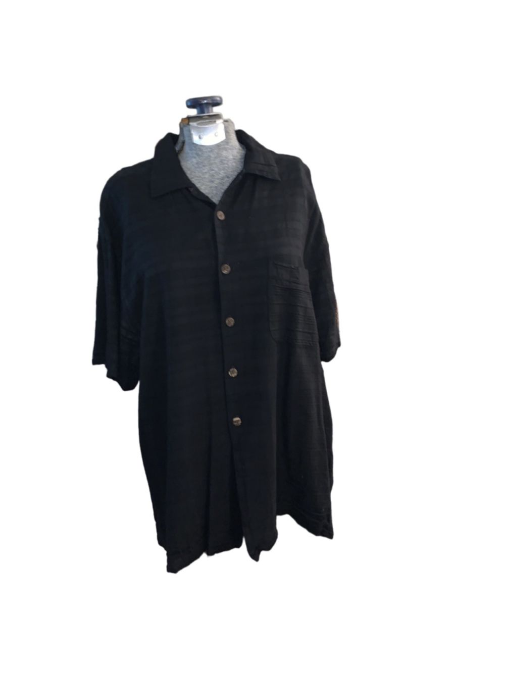 Caribbean Joe Button-Up Shirt Black Size L